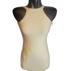Marciano Cream Escape Bandage Stripe Bodycon Dress M